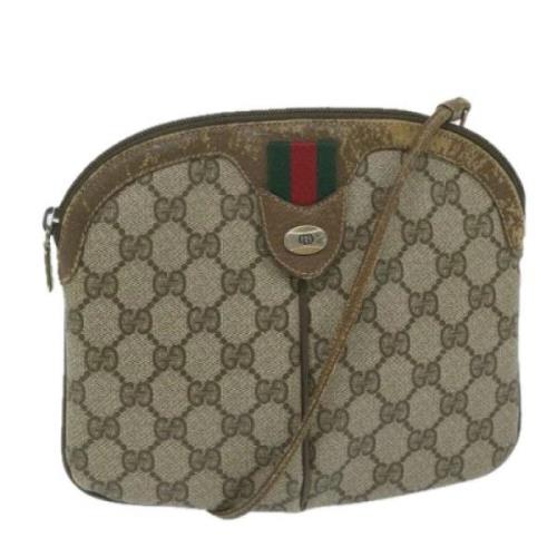 Pre-owned Leather gucci-bags Gucci Vintage , Beige , Dames