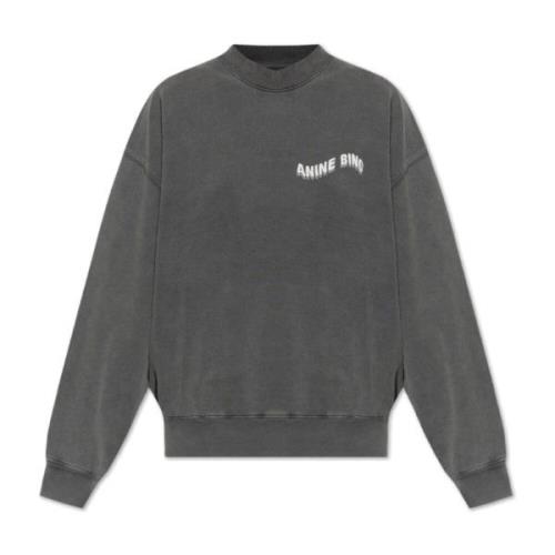 Sweatshirt met logo Anine Bing , Gray , Dames