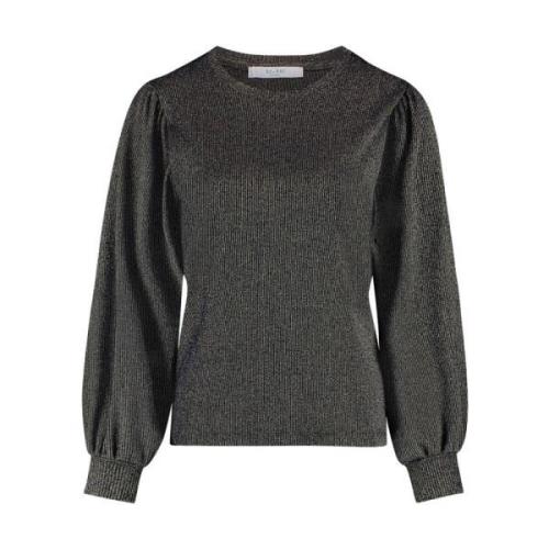 Glitter Lange Mouw Top By-Bar , Gray , Dames