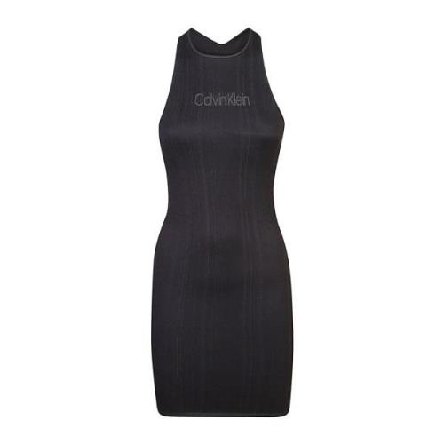 Zwarte Sportieve Jurk Calvin Klein , Black , Dames