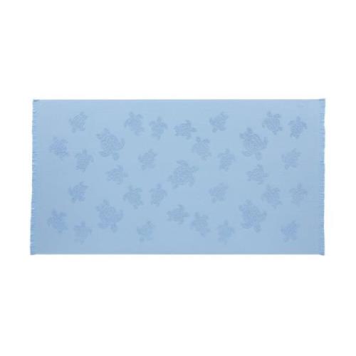 Schildpad Jacquard Strandhanddoek Vilebrequin , Blue , Unisex