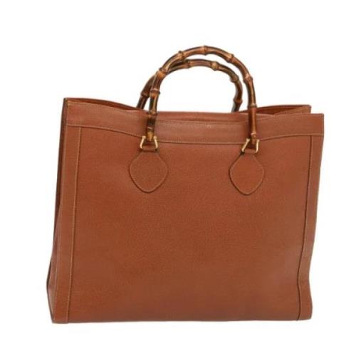 Pre-owned Leather totes Gucci Vintage , Brown , Dames