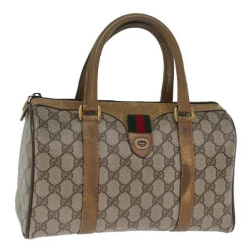 Pre-owned Canvas travel-bags Gucci Vintage , Beige , Dames