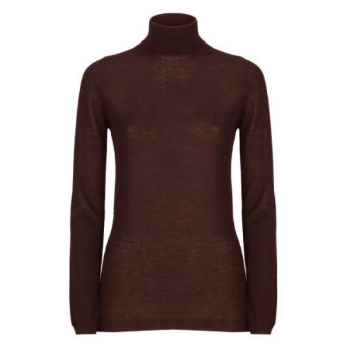 Bordeaux Cashmere Silk High Neck Sweater Fabiana Filippi , Red , Dames