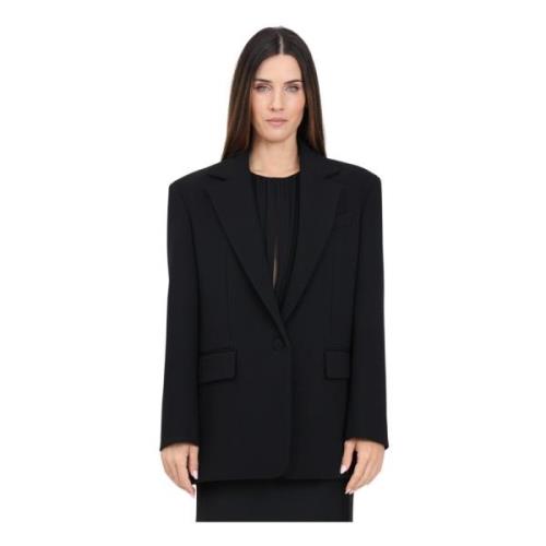 Zwart Blazer Jas Eigentijdse Stijl Max Mara , Black , Dames