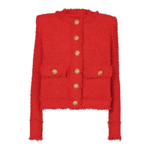 Geknipte tweedjas Balmain , Red , Dames