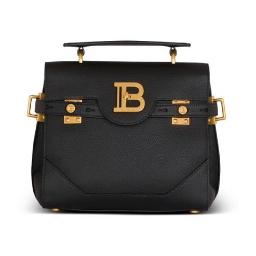 B-Buzz 23 korrelige leren tas Balmain , Black , Dames