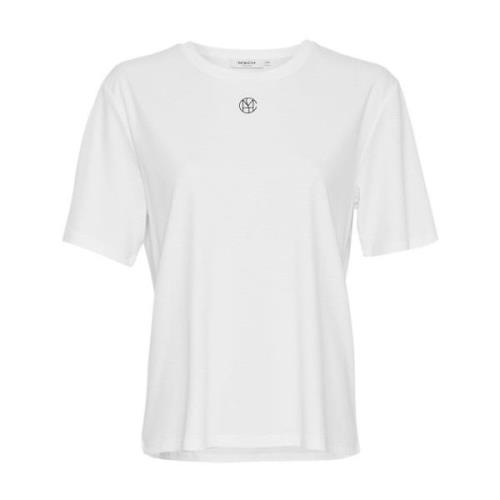 Nordic Logo Tee - Wit/Zwart Moss Copenhagen , White , Dames