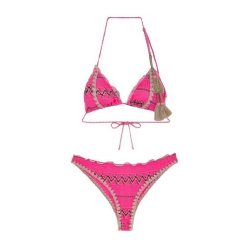 Bikini Triangolo E Slip Fisso Ethos F**k , Pink , Dames