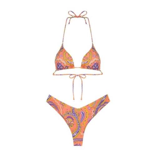 Bikini Triangolo E Slip Americano Fisso Sunrise F**k , Multicolor , Da...