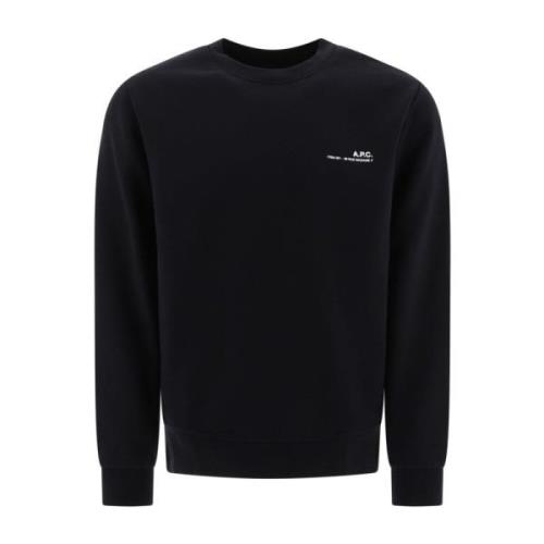 Zwarte Sweatshirt Aw24 Herenmode A.p.c. , Black , Heren