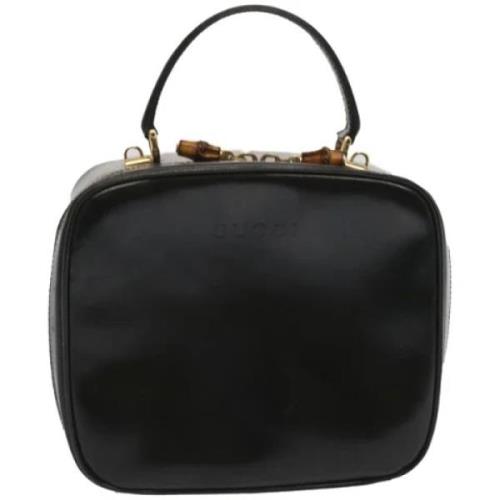 Pre-owned Leather handbags Gucci Vintage , Black , Dames