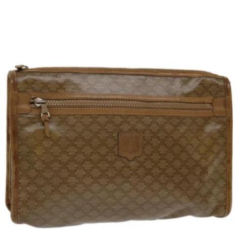 Pre-owned Canvas clutches Celine Vintage , Beige , Dames