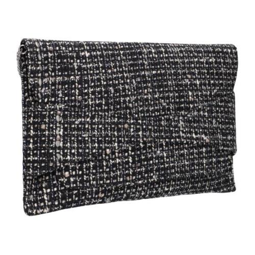 Zwarte Elegante Clutch voor Avondje Uit Notre-v , Black , Dames