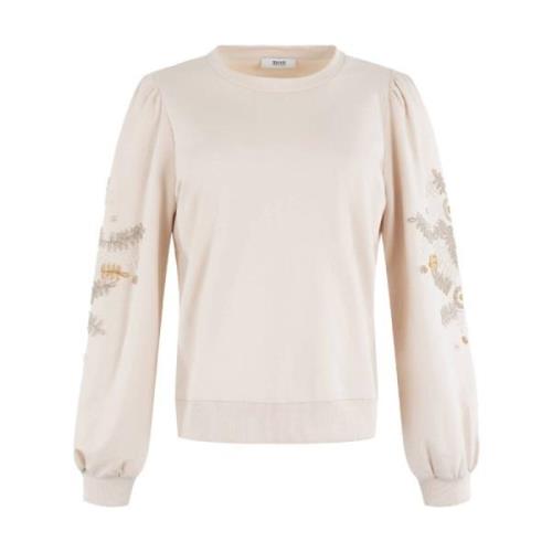 Stijlvolle Sweater Anna Van Toor , Beige , Dames