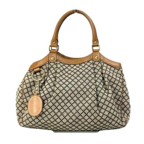 Pre-owned Canvas gucci-bags Gucci Vintage , Beige , Dames