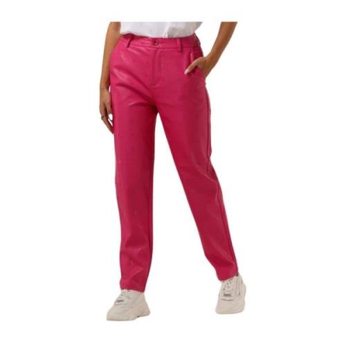 Roze Logo Fo Leren Broek Alix The Label , Pink , Dames