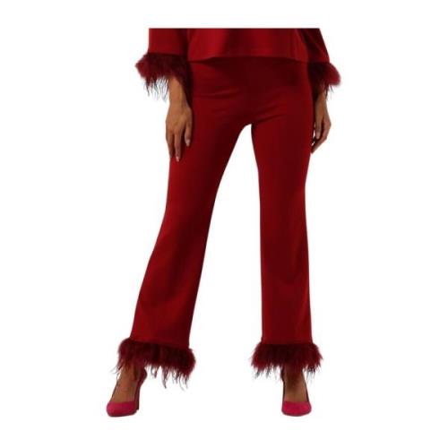 Rode Elegante Broek met Veren Ana Alcazar , Red , Dames