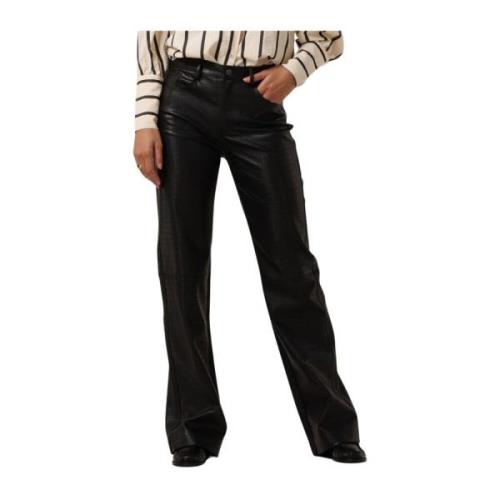 Croc Pant Zwart Dames Broek Co'Couture , Black , Dames