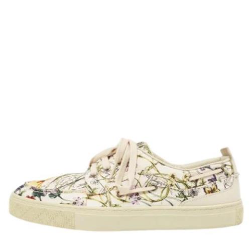 Pre-owned Canvas sneakers Gucci Vintage , White , Heren