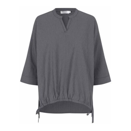 Granietgrijze Oversized T-shirt met Wijde Mouwen Masai , Gray , Dames