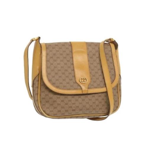 Pre-owned Canvas gucci-bags Gucci Vintage , Beige , Dames