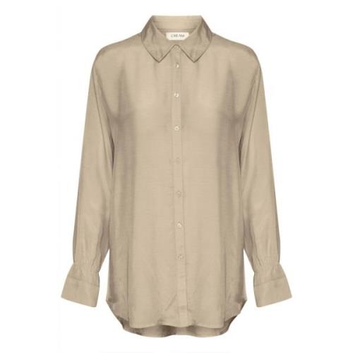 Feminine Transparante Blouse Overland Trek Cream , Beige , Dames