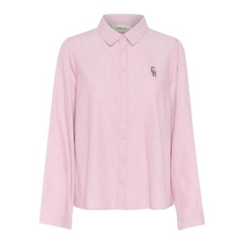 Feminine Gestreepte Blouse Cream , Pink , Dames