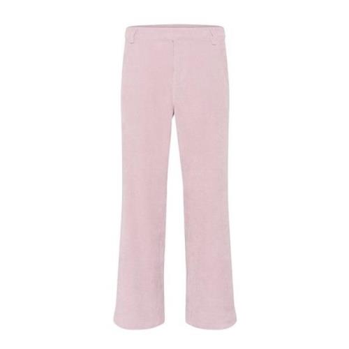 Straight Leg Roze Broek Cream , Pink , Dames