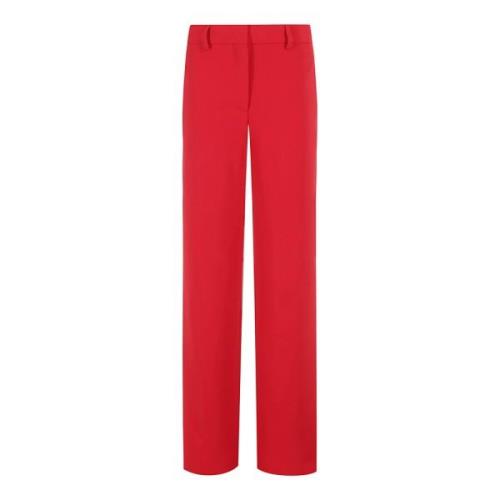 Casual Denim Broek Msgm , Red , Dames