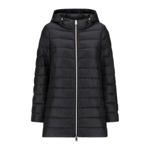 Ultralight A-Shape Nylon Puffer Jas Herno , Black , Dames