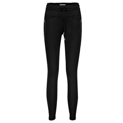 Punta Stijlvolle Broek Red Button , Black , Dames