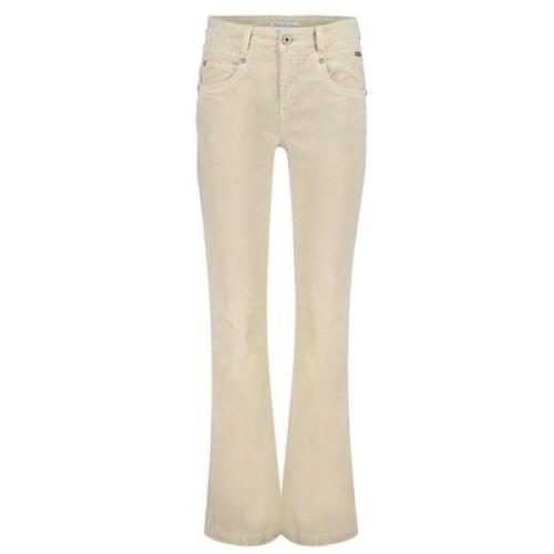 Velvet Bibette Broek Red Button , Beige , Dames