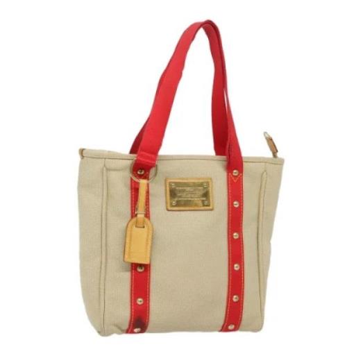 Pre-owned Canvas totes Louis Vuitton Vintage , Beige , Dames