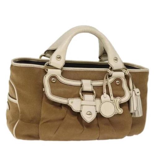 Pre-owned Canvas handbags Celine Vintage , Brown , Dames