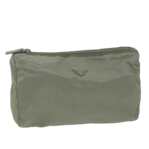 Pre-owned Nylon pouches Prada Vintage , Gray , Dames