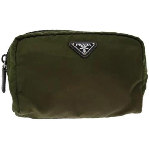 Pre-owned Nylon pouches Prada Vintage , Green , Dames