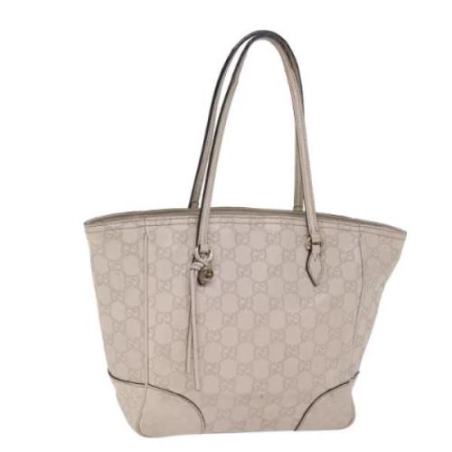 Pre-owned Canvas totes Gucci Vintage , Beige , Dames