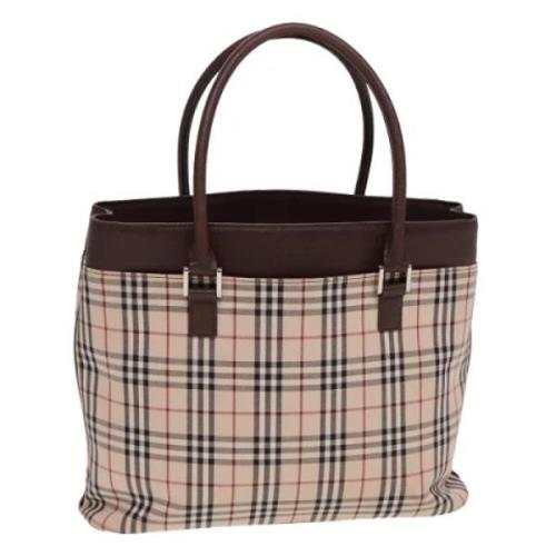 Pre-owned Canvas totes Burberry Vintage , Beige , Dames