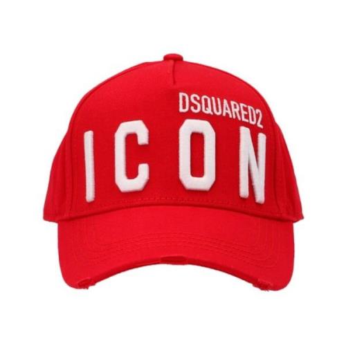 Baseball Cap - Stijlvolle Hoofdbedekking Dsquared2 , Red , Heren