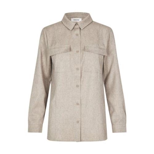 KalemMD Shirt Modström , Beige , Dames