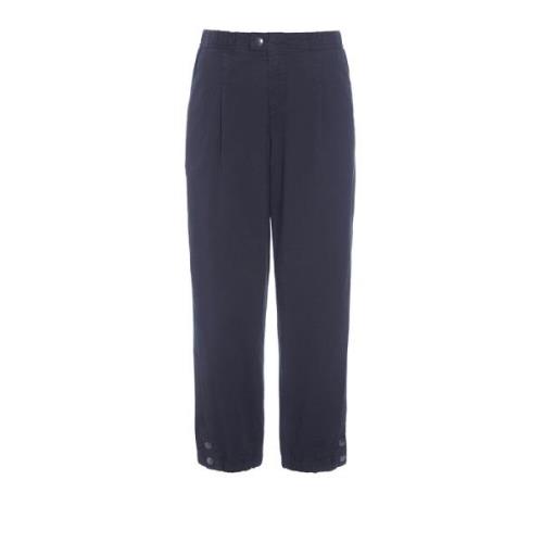 Elastische Casual Broek Donker Middernacht Bitte Kai Rand , Blue , Dam...