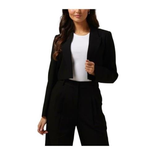 Zwarte Crop Blazer Stijlvolle Garderobe Toevoeging Co'Couture , Black ...