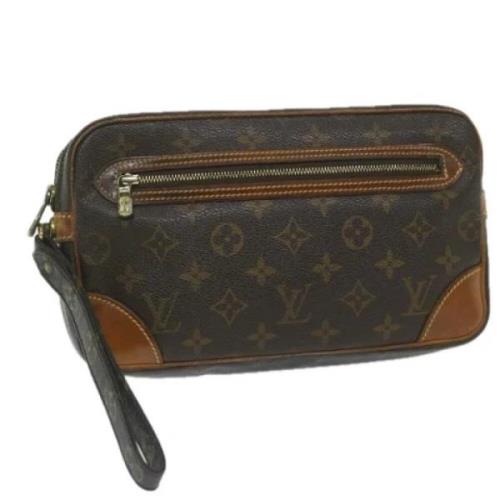 Pre-owned Canvas clutches Louis Vuitton Vintage , Brown , Dames