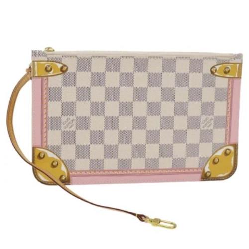 Pre-owned Canvas pouches Louis Vuitton Vintage , White , Dames