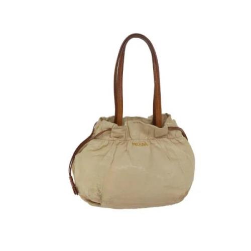 Pre-owned Leather prada-bags Prada Vintage , Beige , Dames