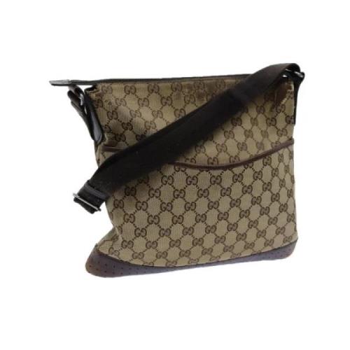 Pre-owned Canvas gucci-bags Gucci Vintage , Beige , Dames