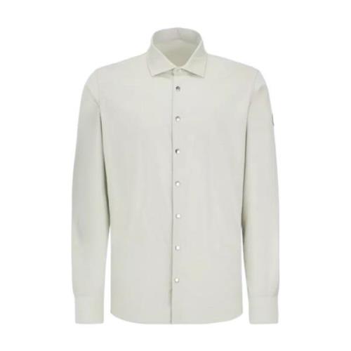 Witte Corduroy Overhemd Lichtgewicht Knoopsluiting Moncler , White , H...