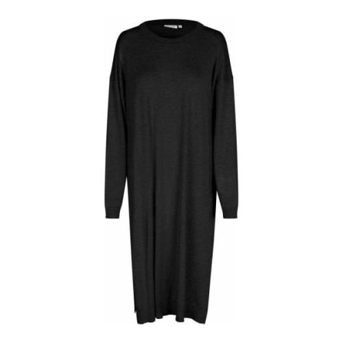 Oversized Gebreide Jurk Zwart Masai , Black , Dames