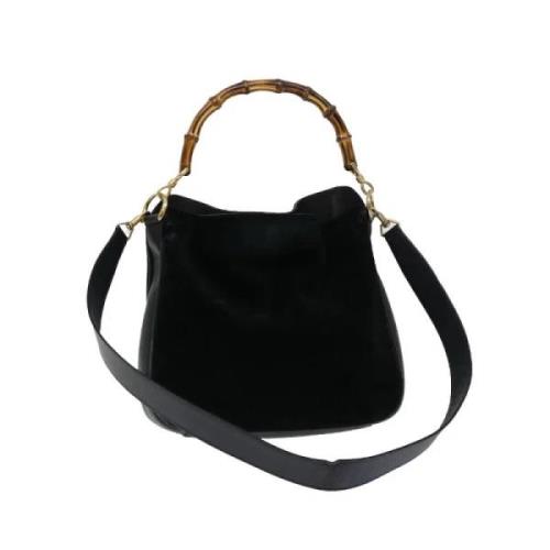 Pre-owned Suede gucci-bags Gucci Vintage , Black , Dames